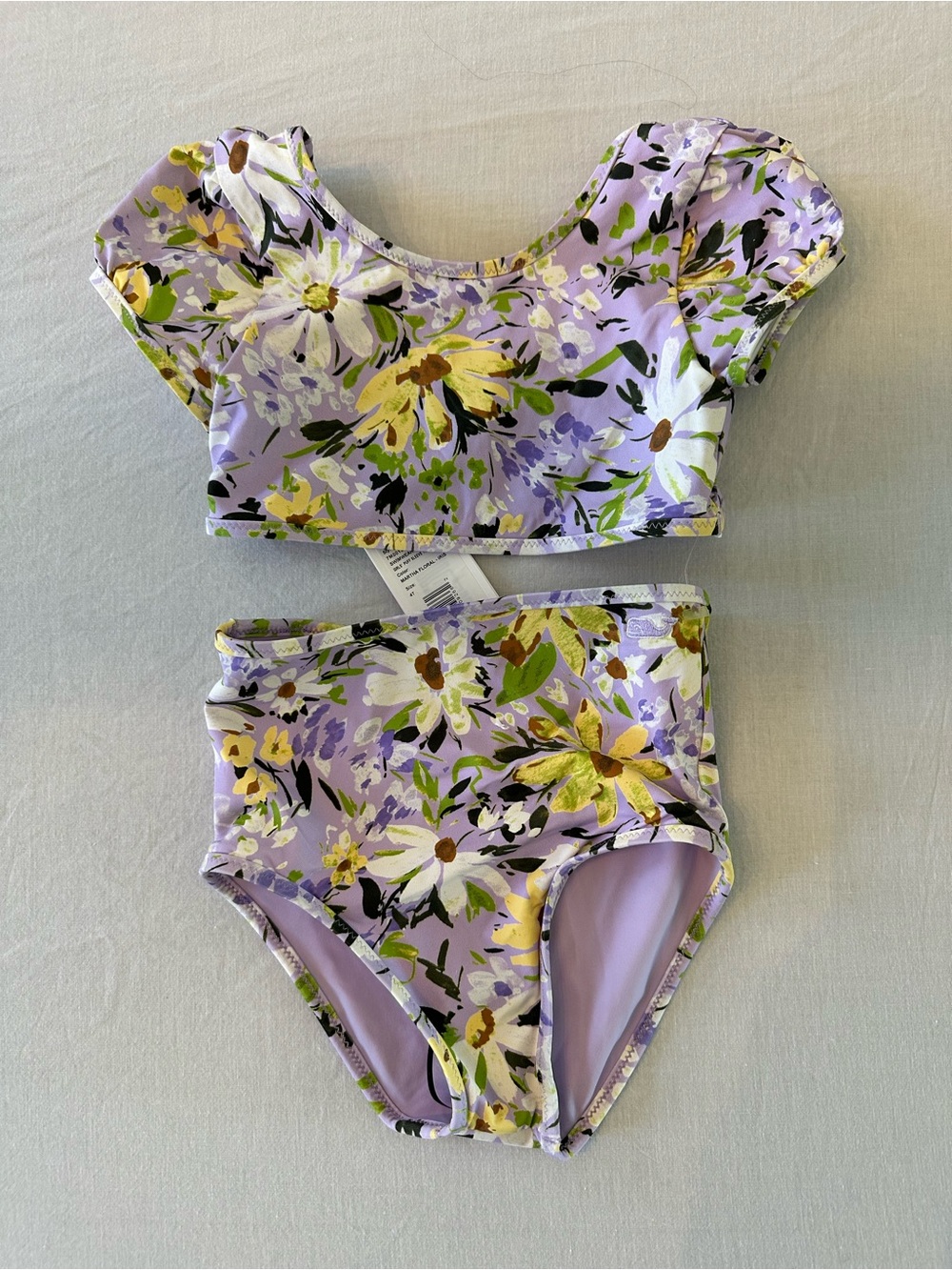 Vineyard Vines Lavender Floral Kids Two-Piece Swim Set